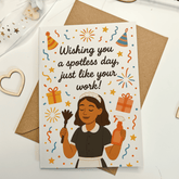 Housekeeper Happy Birthday Card – “Wishing You a Spotless Day”